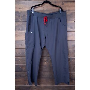 FIGS Kade Scrub Pants Womens XXL Steel Grey Gray Cargo T21004 **FLAWS**